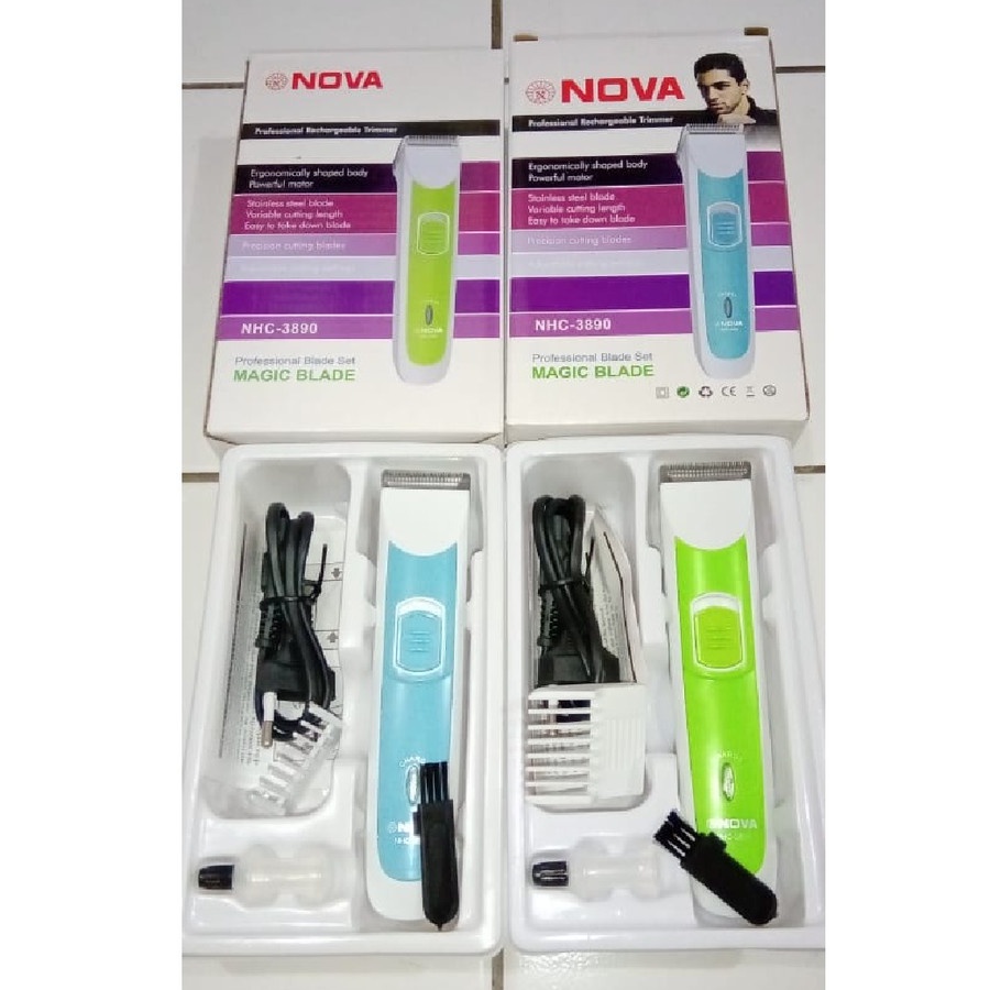 Alat Cukur Rambut Charge Nova Hair trimer NHC-3890 cukur kumis jenggot rechargeable