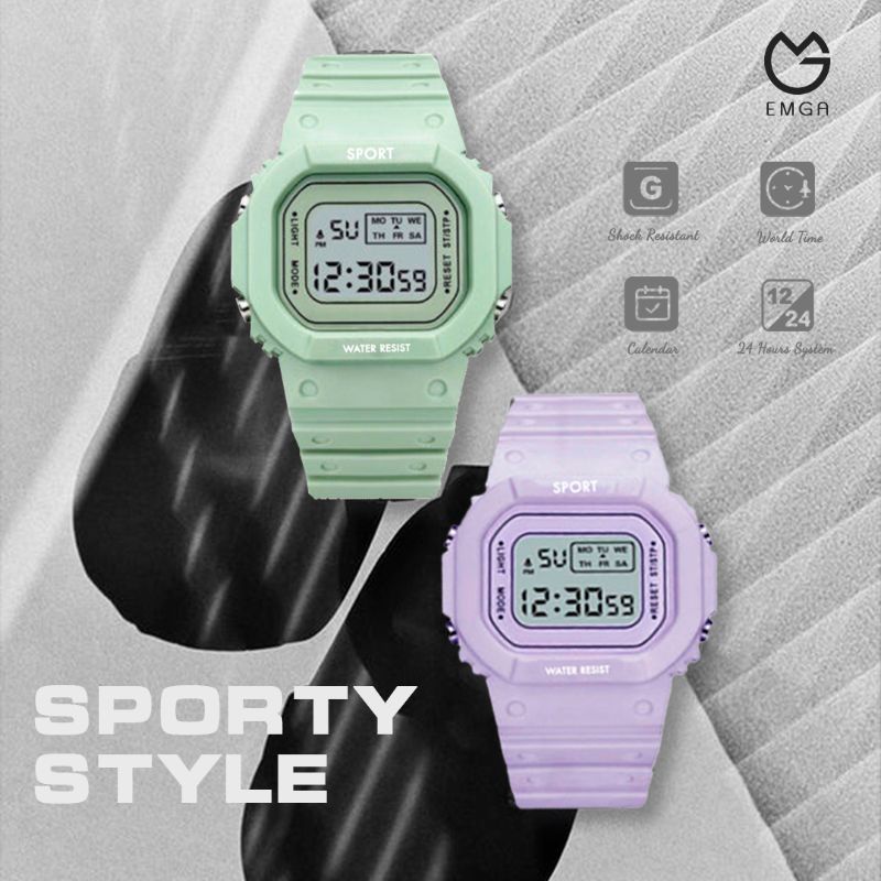 Emga Candy Watch Jam Tangan Pria Wanita Digital-1