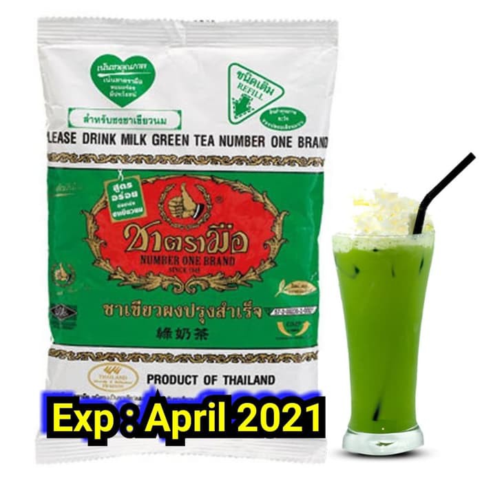 

THAI TEA GREENTEA THAILAND 200GRAM / THAITEA GREENTEA 200GR NUMBER ONE - tth144