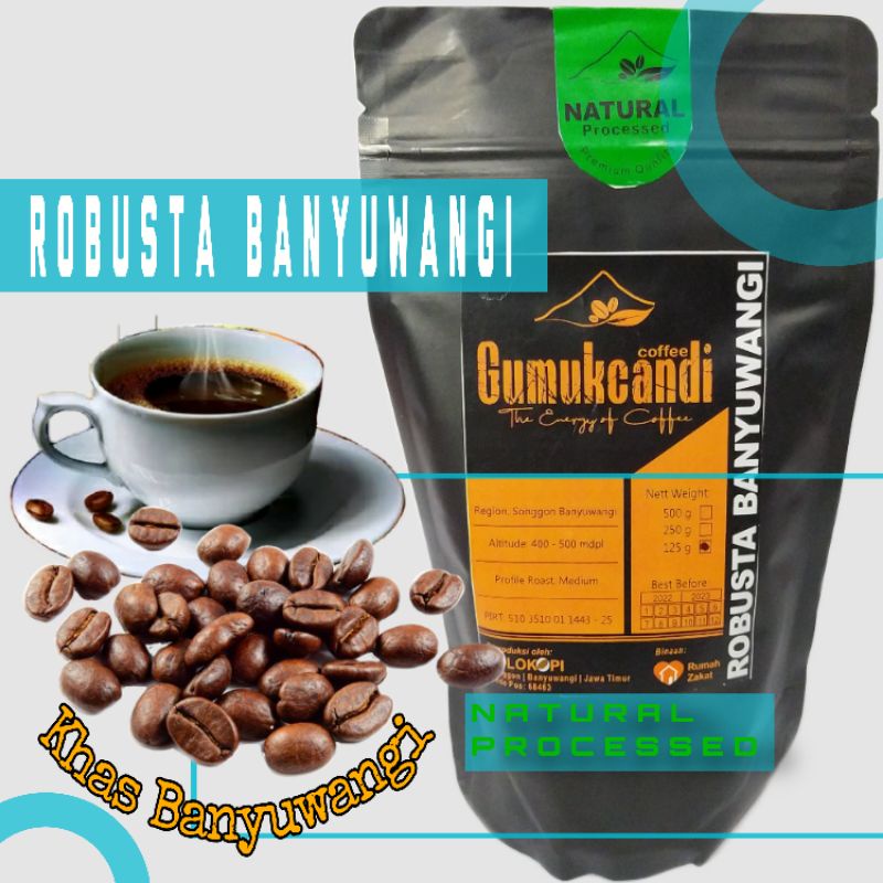 Jual Kopi Robusta Banyuwangi Natural Proses Premium Gumuk Candi Robusta Asli Banyuwangi Kopi 8023