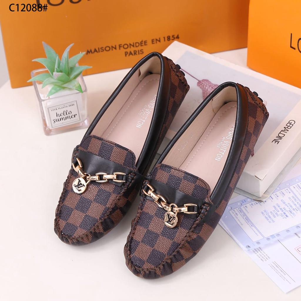 Logo Loafers Flat Shoes C12088#