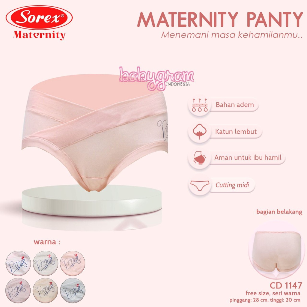 SOREX CD Celana Dalam Hamil 1134 Mini (di bawah pusar) Maternity Seamless 1127 1130 1132