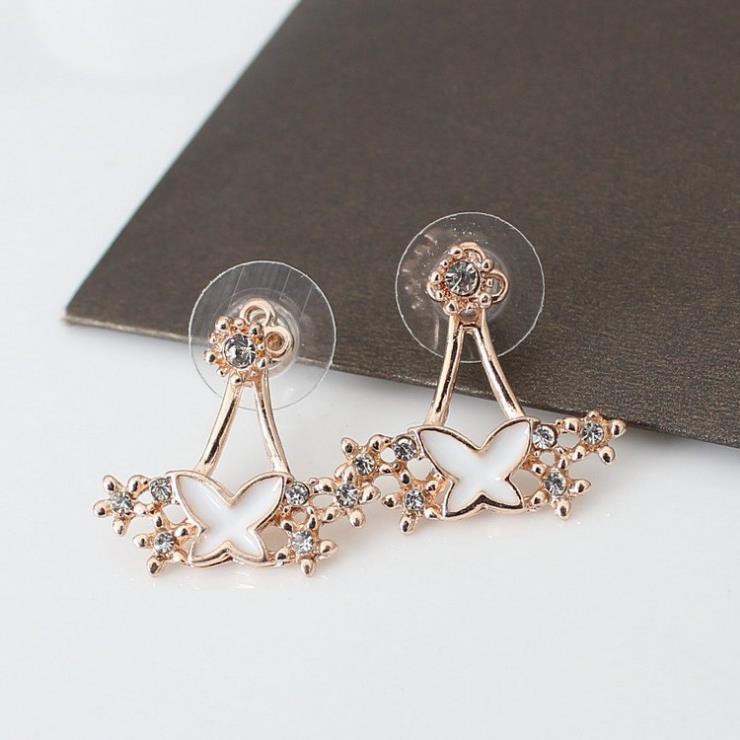 Anting Ear Jacket Wanita B247 KUPU  Korea Fashion Women Diamond Earring Giwang Aksesoris Cewe