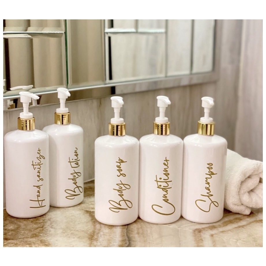 【GOGOMART】Botol Shampoo Sabun Refill / Wadah Isi Ulang Sabun Cair / Botol Pump Glossy - 500ml