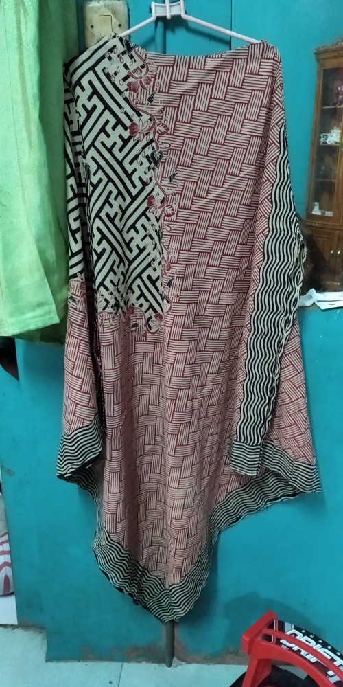 Kaftan Batik Solo Motif Kaftan Paris Asimetris Dress Batik Kondangan Original Batik Ori