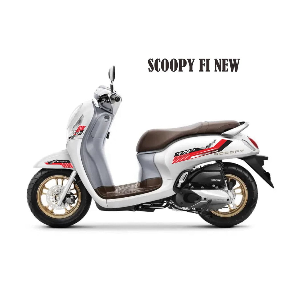 striping stiker decal Scoopy fi new simple