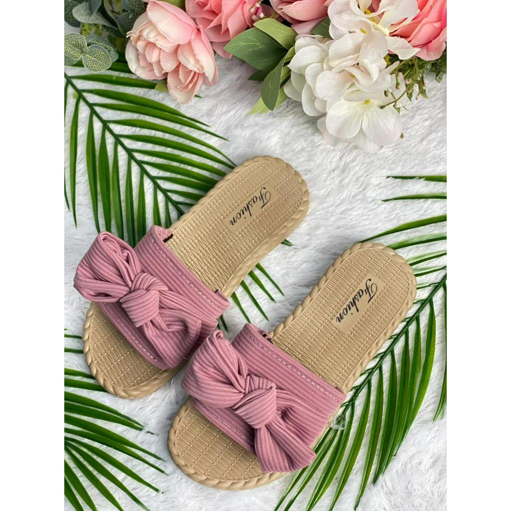 MS1909 IMPORT Sandal Wanita Import Slip On / Sandal Selop Wanita Pita Kain Import Size 35-40