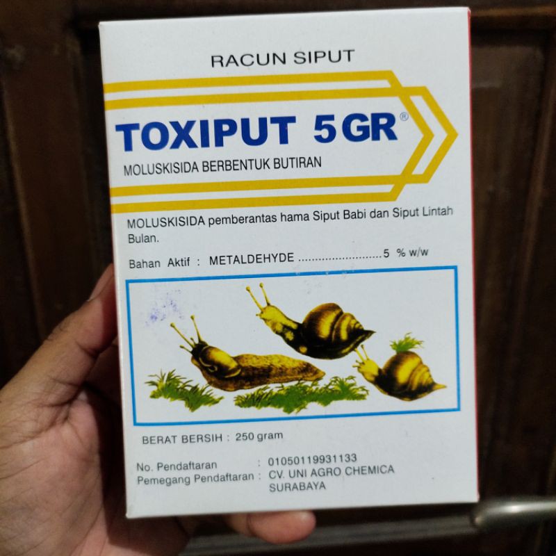 Toxiput 5 Gr, Racun Siput Bekicot, 250 Gram