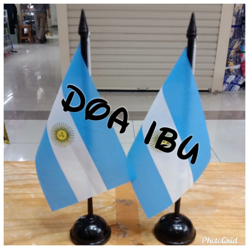 

Baru Tiang Kayu Meja+Bendera Argentina Ready Stock