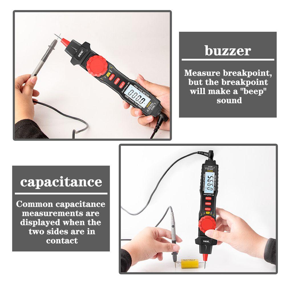 Solighter Multimeter Digital Dengan Non Kontak 4000jumlah Dioda Continuity Tester Tool Profesional Smart Meter