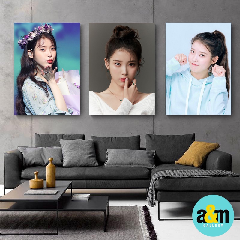 Poster Kayu IU Hiasan Dinding Kamar K-POP I Pajangan Dinding Kamar K-POP Wall Decor Kamar - A&amp;M