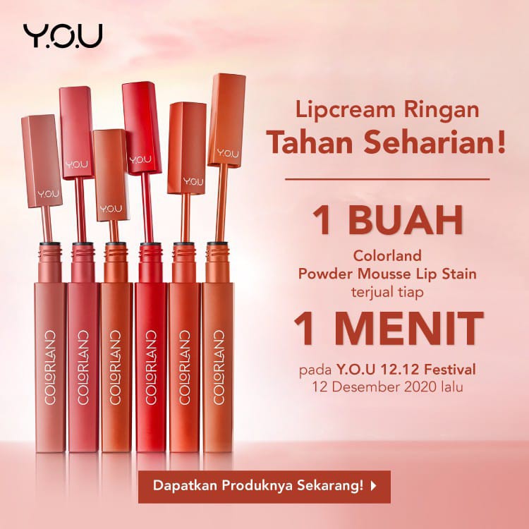 YOU Colorland - Powder Mousse Lip Stain ~ ORIGINAL 100%