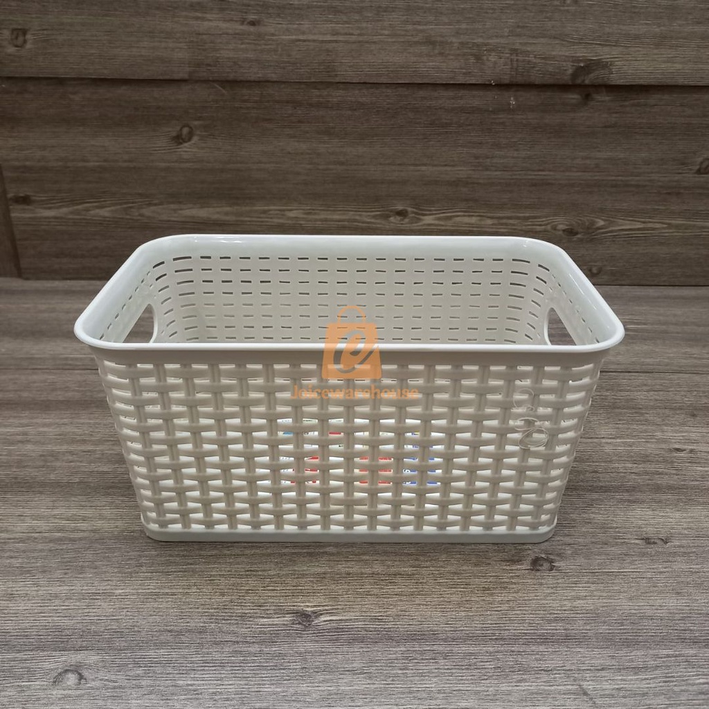 Keranjang / Storage Box Serbaguna Anyam Manhattan - BK282 (24.5CM)