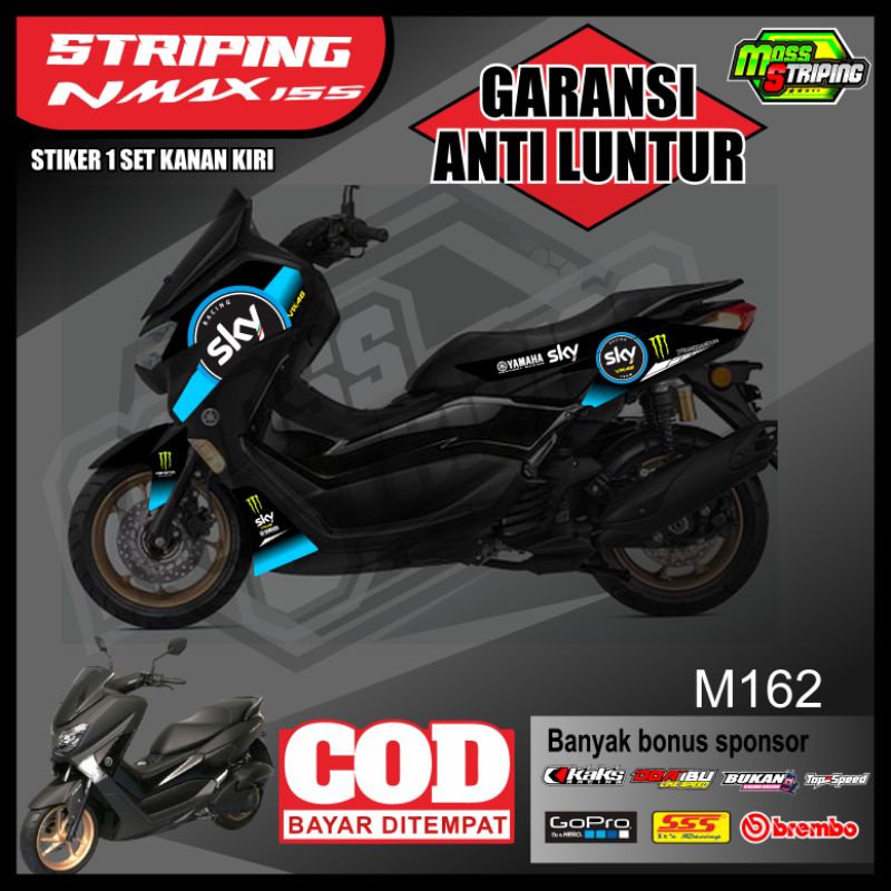 striping NMAX NEW , NEW NMAX 2020 2021 variasi lis motor yamaha New Nmax | Sticker semifull body nma