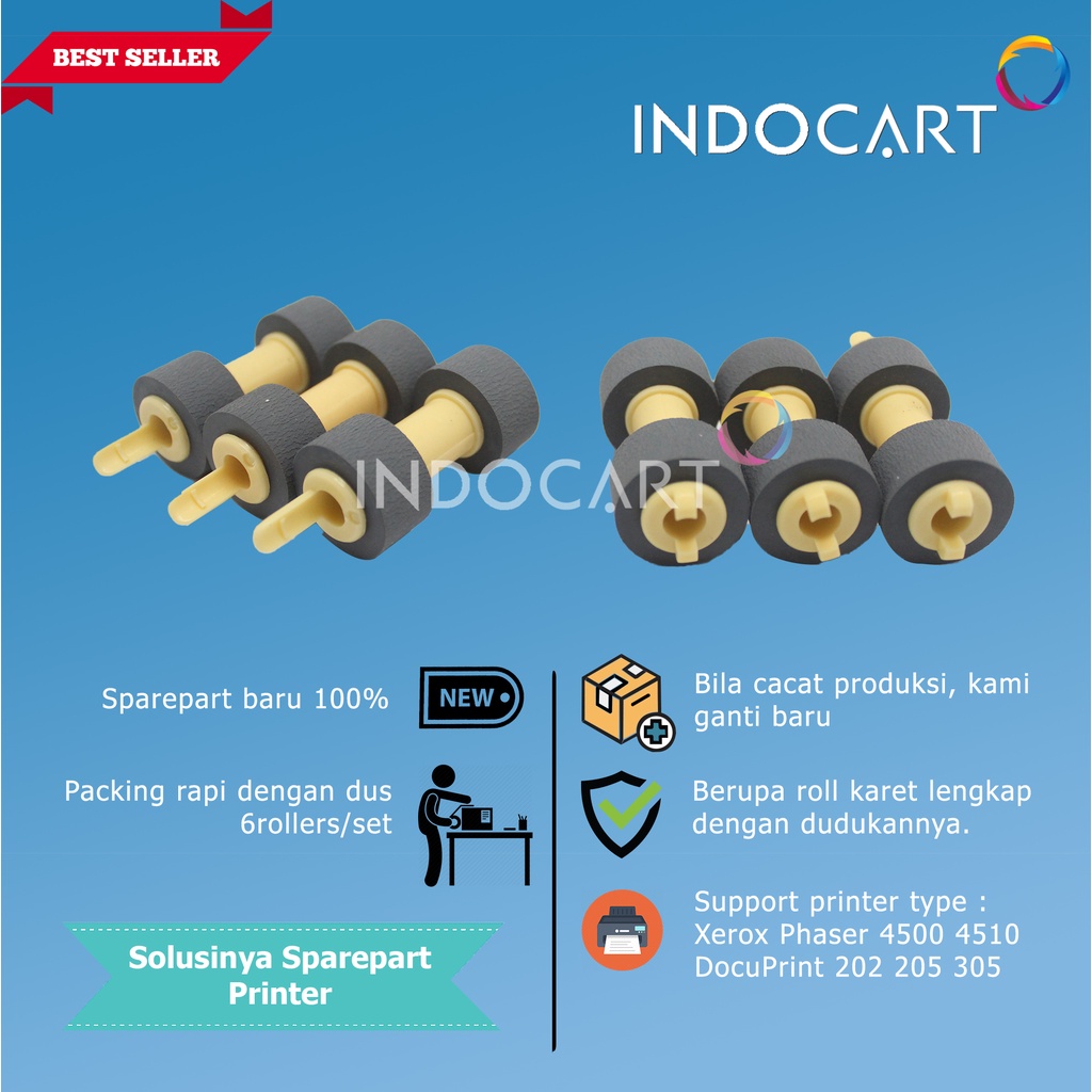 Pickup Roller-Xerox Phaser 4500 4510 DocuPrint 202 205 305 6rollers/set