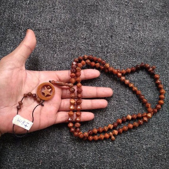 tasbih kokka wajik ± 8 mm ( 8mm ) 99 butir bulan bintang