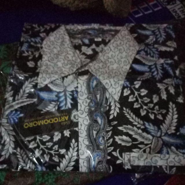 Kemeja Batik Lengan Pendek Blarak Biru