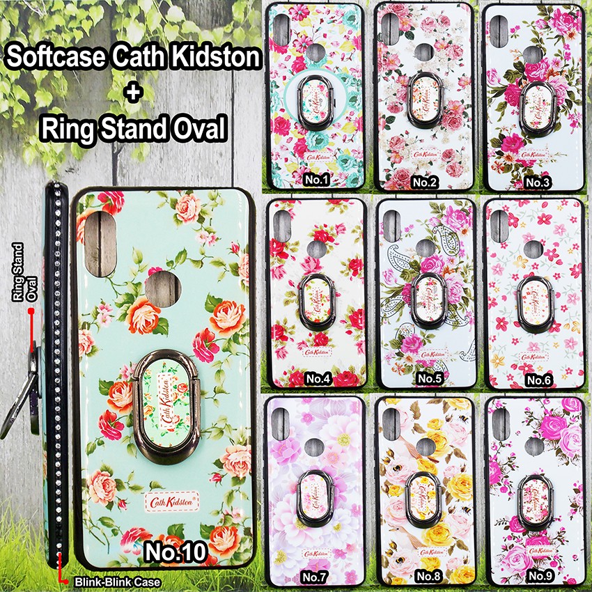 Softcase Motif Flower CK + Ring Stand Oval For Samsung/Oppo/Vivo/Xiaomi