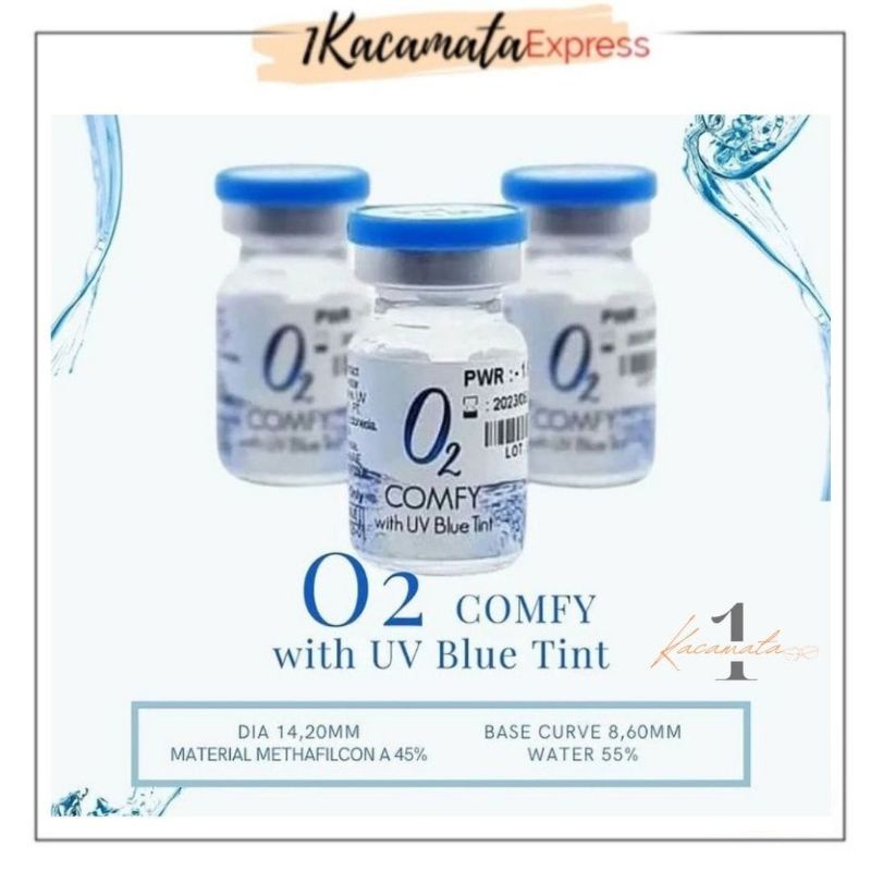 Softlens Bening Omega O2 Comfy with Blue Tint softlens tahunan nyaman