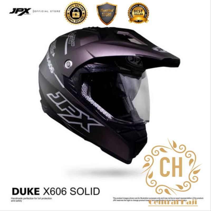 Helm JPX Duke X606 Black doff SuperMoto Original