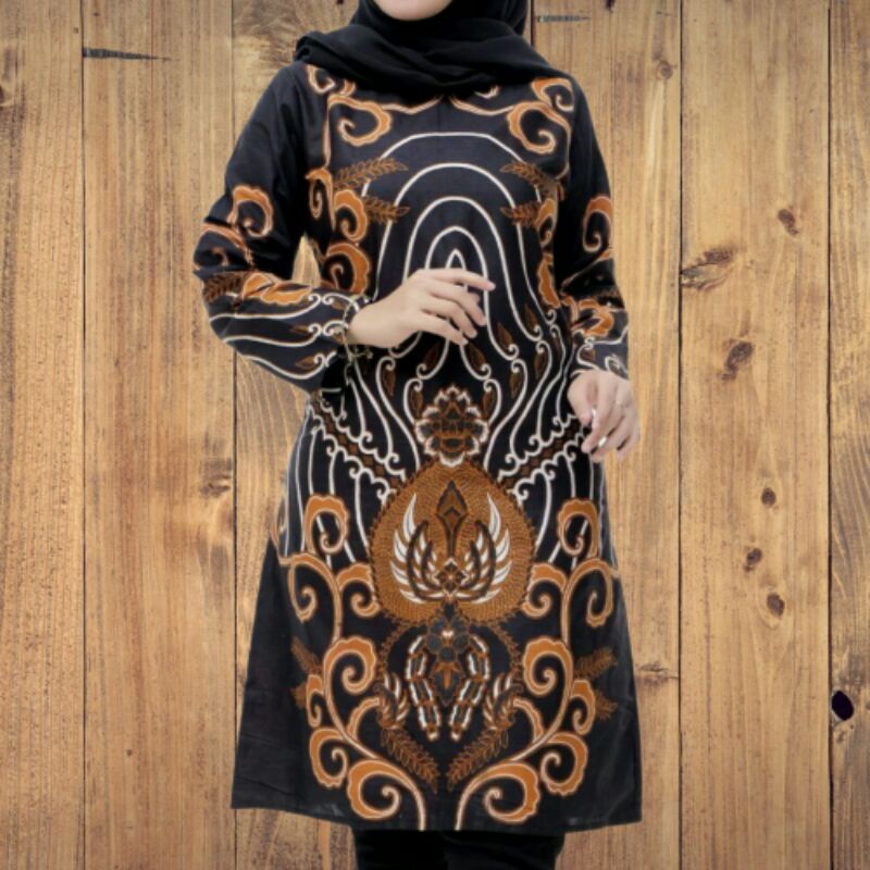 tunik batik dinas original Arta batik seragam kerja kantor pakaian wanita fashion busana muslimah An