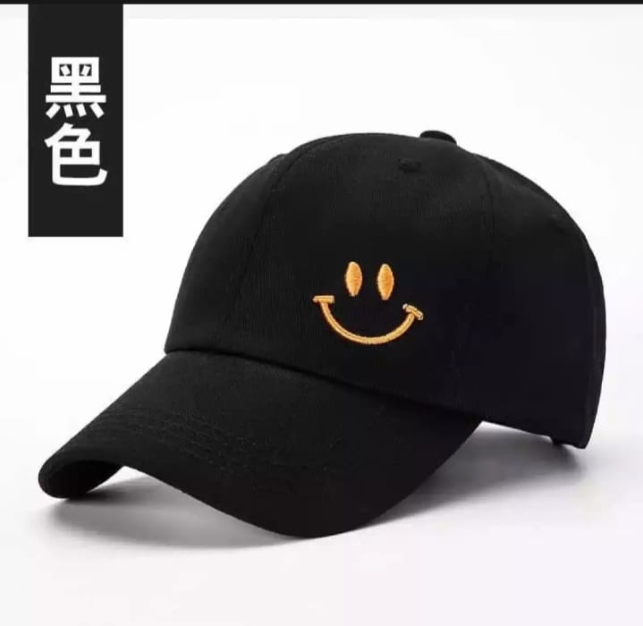 Terbaru Topi Baseball Distro Smile Topi Bordir Samping topi terbaru 2021 real pict AYU_OLSHOP99