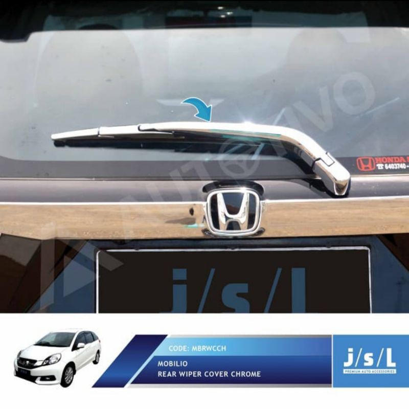 Cover wiper belakang mobil Mobilio chrome jsl