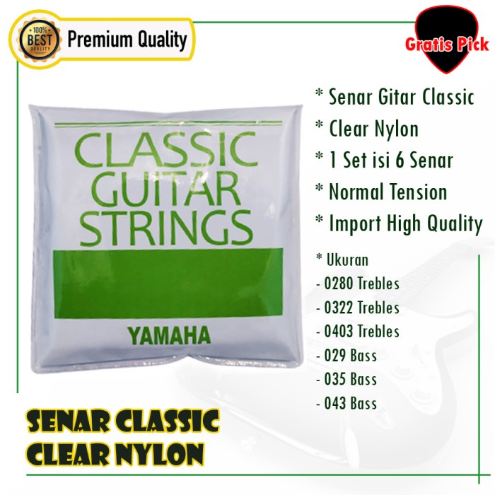 Senar Gitar Akustik Nilon Nylon Classic Yamaha