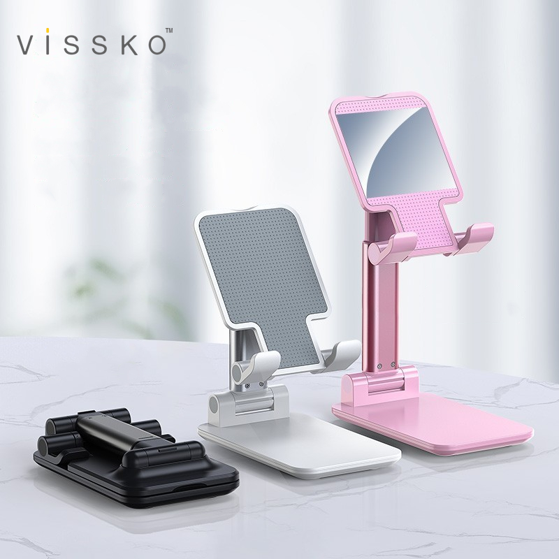 Portable Folding Phone Holder Mini Stable Desk Phone Stand Adjustable Height and Angle