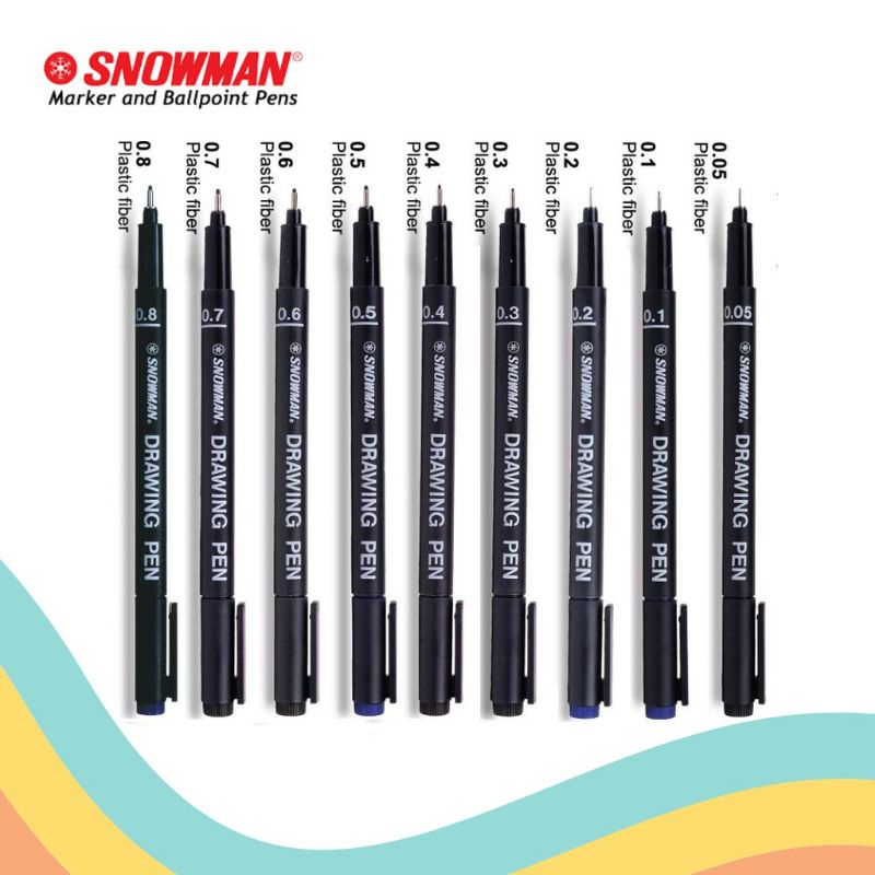 

Pulpen Spidol Gambar Snowman Drawing pen FT 700 0.05 0.1 0.2 0.3 0.4 0.5 0.6 0.7 0.8