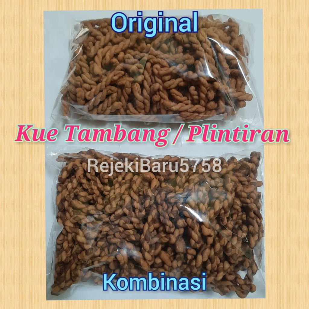 

Camilan Snack Kue Tambang / Plintiran / Untir Untir / Kepang Rasa Original dan Kombinasi Coklat @ 250gr