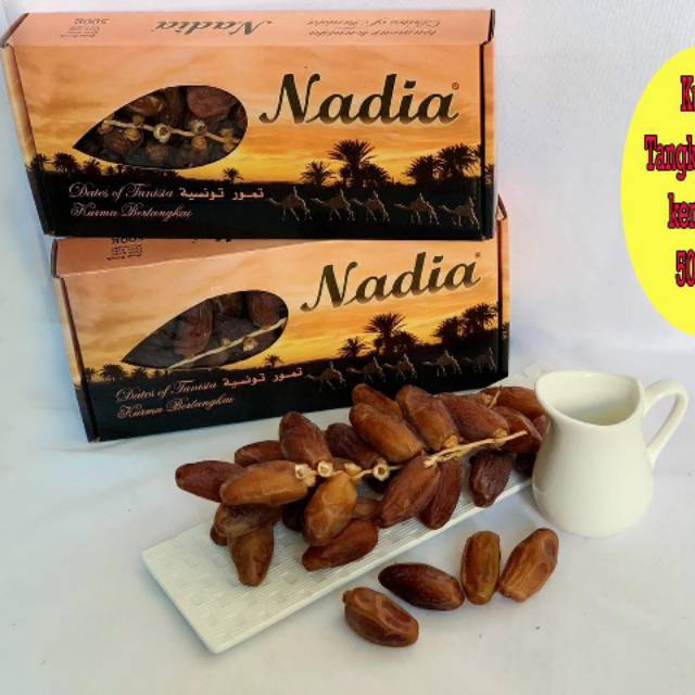 

KURMA TUNISIA TANGKAI NADIA 500gr