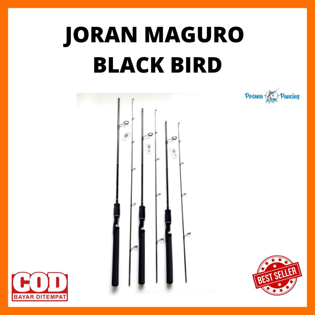 Joran Pancing MAGURO BLACK BIRD Full Carbon Action 15 Lbs Size 150-180 Spesial Tournament