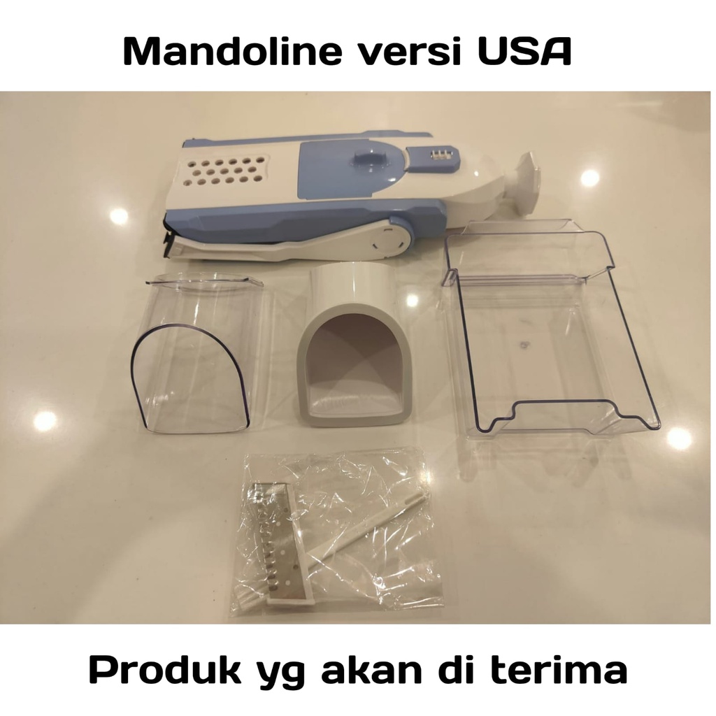 New Mandoline Safe Slicer Vegetable Pemotong Pengiris Parutan Peeler,Slicer Pemotong Sayur Parutan Kentang Serbaguna Mandoline Nicer Dicer,Penghalus Bawang Putih Merah / Garlic Press Chopper,Mandoline Slicer Multifunction Adjustable Stainless Steel