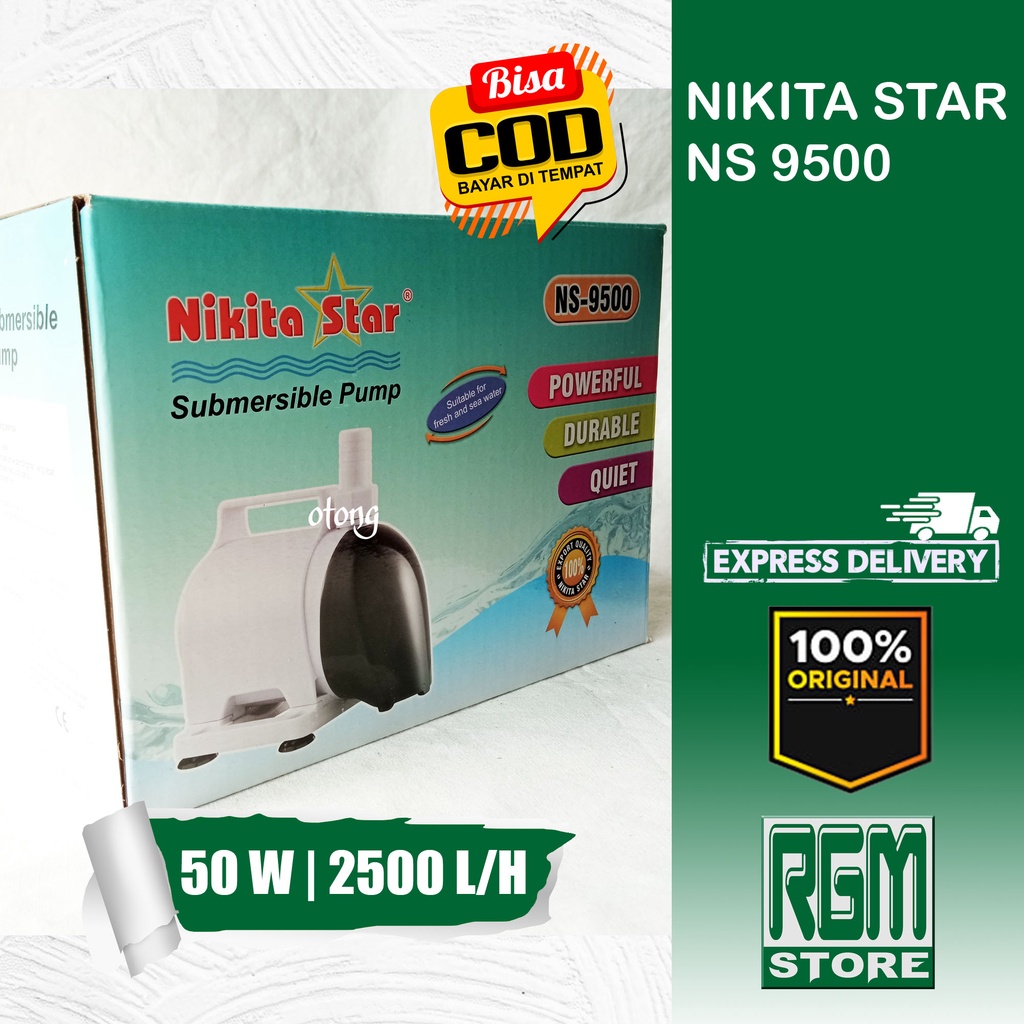 NIKITA STAR NS 9500 NS9500 MESIN POMPA KOLAM AQUARIUM HYDROPONIK