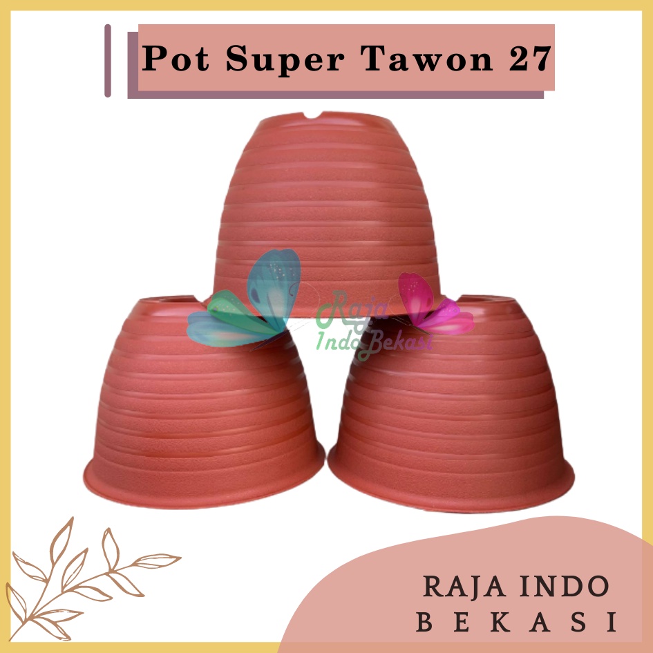 Pot Super Tawon 27 Cm Merah BataTerracota Terracotta Merah Coklat By Garden Of Love Tawon Pot 27CM - Bukan Pot Tawon Madu Jet Gusi 30 32CM