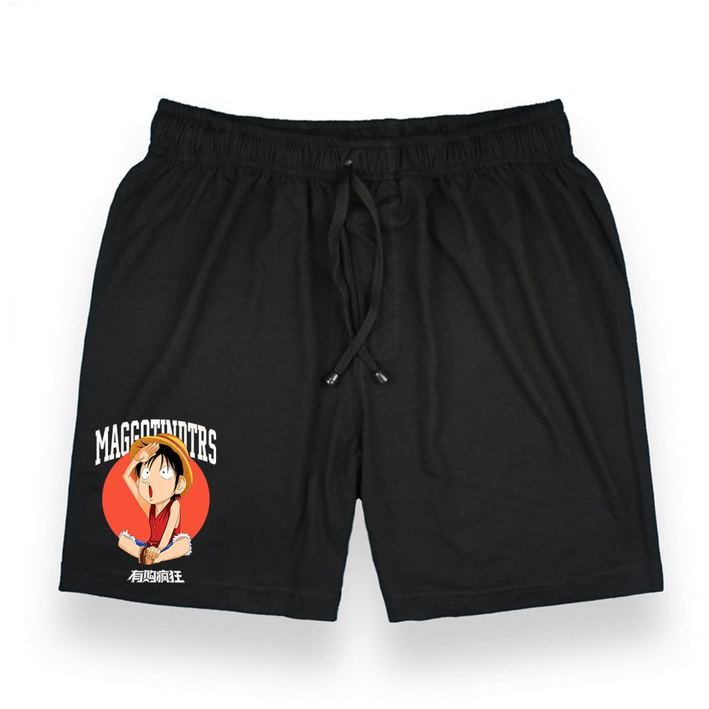 Maggot Industries - Boxer pria dewasa premium distro Boardshort Celana pendek  Maggot  (All Size) DTF HITAM