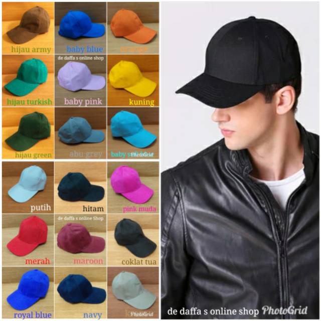 Topi Baseball Warna Hijau Green Polos Dewasa Pria Wanita Casual Sport - Hijau Green