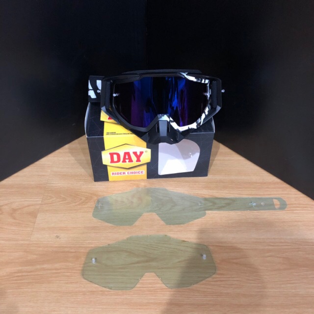 GOGGLE KACAMATA CROSS TRAIL TERBARU DAY WARNA BAGUS BAGUS