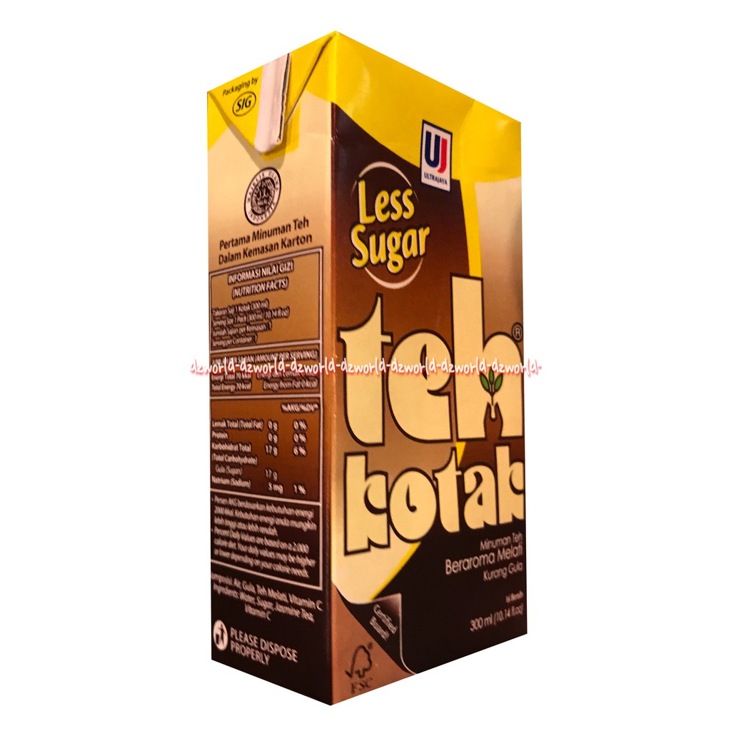 Teh Kotak Teh Melati Less Sugar Minuman 300ml Teh Instan Minuman Teh Kemasan