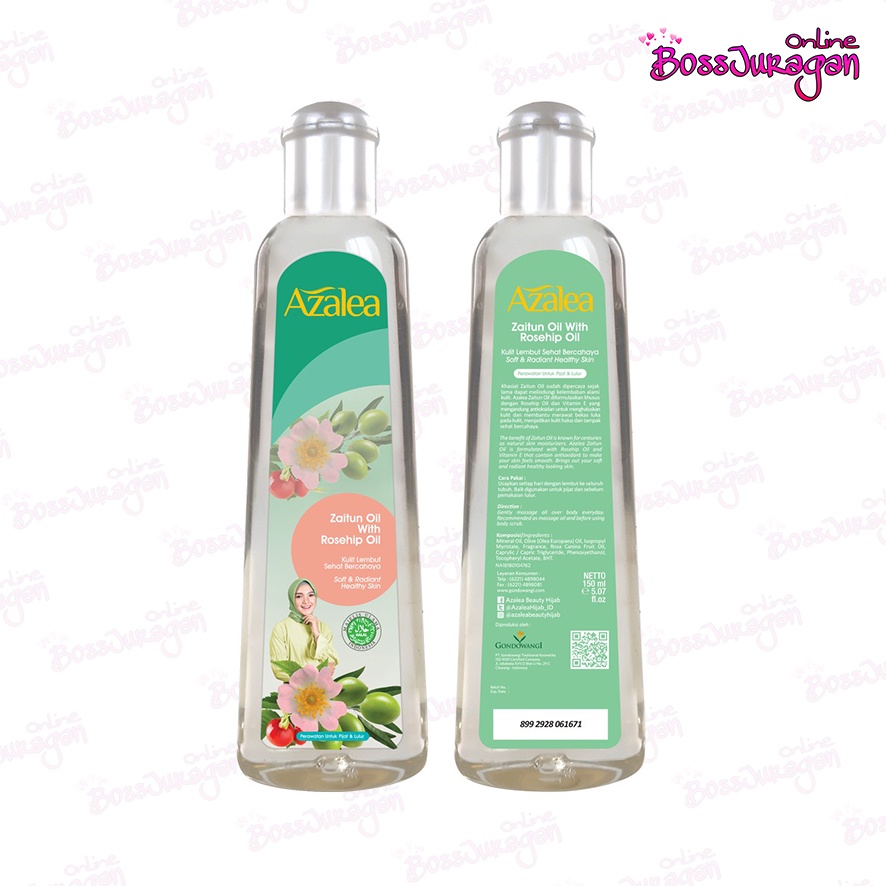 (BOSS) AZALEA Zaitun Oil with Rosehip Oil / Habbatussauda / Deep Hydration Rose Water 75ml 150ml