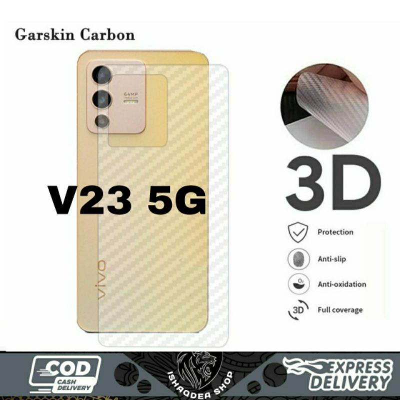 PROMO GARSKIN CARBON VIVO V23(5G) Y75(5G) Y15S V23E Y53S Y51 SKIN CARBON PROTECTOR PELINDUNG BELAKAN