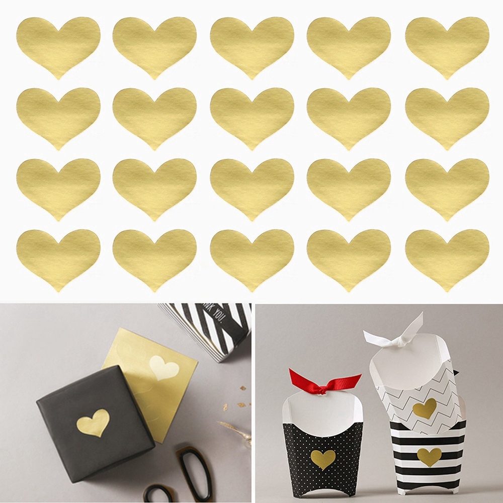 

[FS] Heart Gold Sticker DIY / Stiker Emas Untuk Dekorasi Kue, Cookie, Scrapbook, Bujo, Wedding