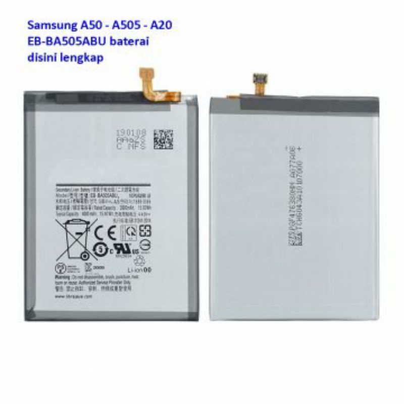 BATTERY BATERAI BATRE SAMSUNG A20 / A30 / A50 (EB-BA505ABU) ORIGINAL