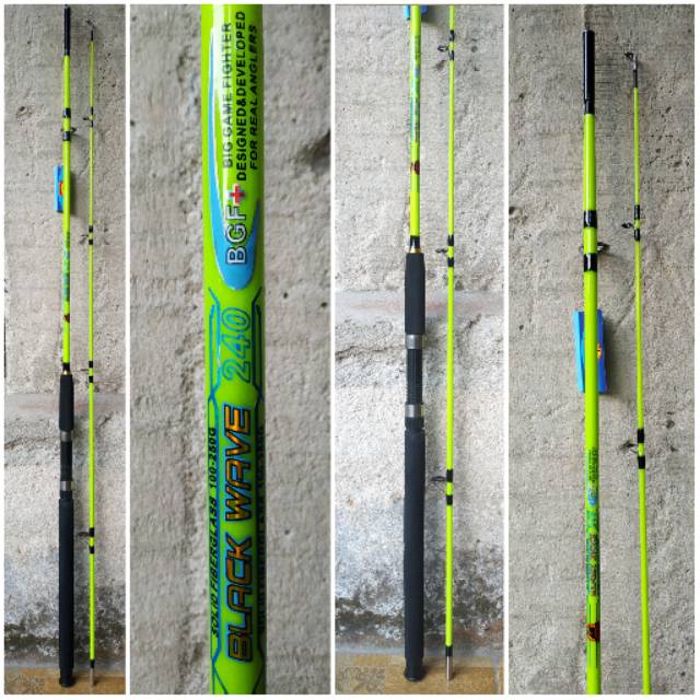 JORAN SWAN BLACK WAVE Panjang 2,4 Meter Bahan Fiber Glass Solid KHUSUS LAUT Kekuatan 30Kg