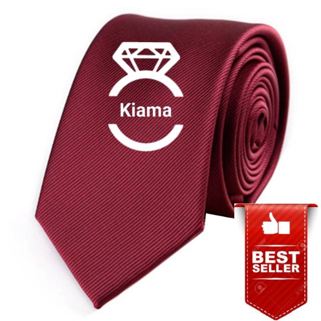 Dasi Pria Navy Motif Salur Halus Slim 3inch dan 2inch Ready