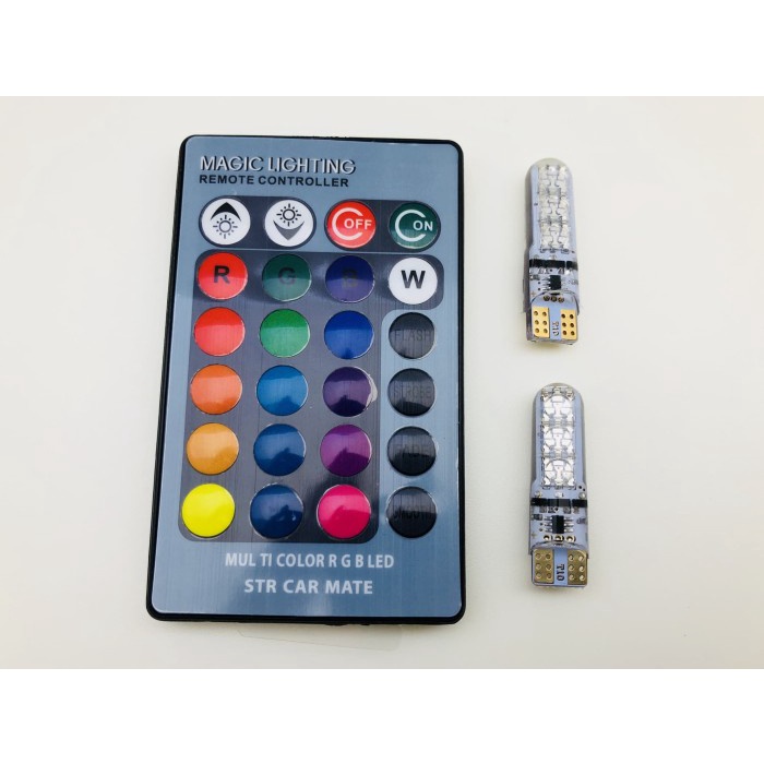Lampu led T10 RGB silicone MERK ICC