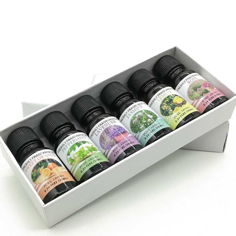 Pure Aroma Essential Fragrance Oil Aromatherapy 6 in 1 10ml - RHJY