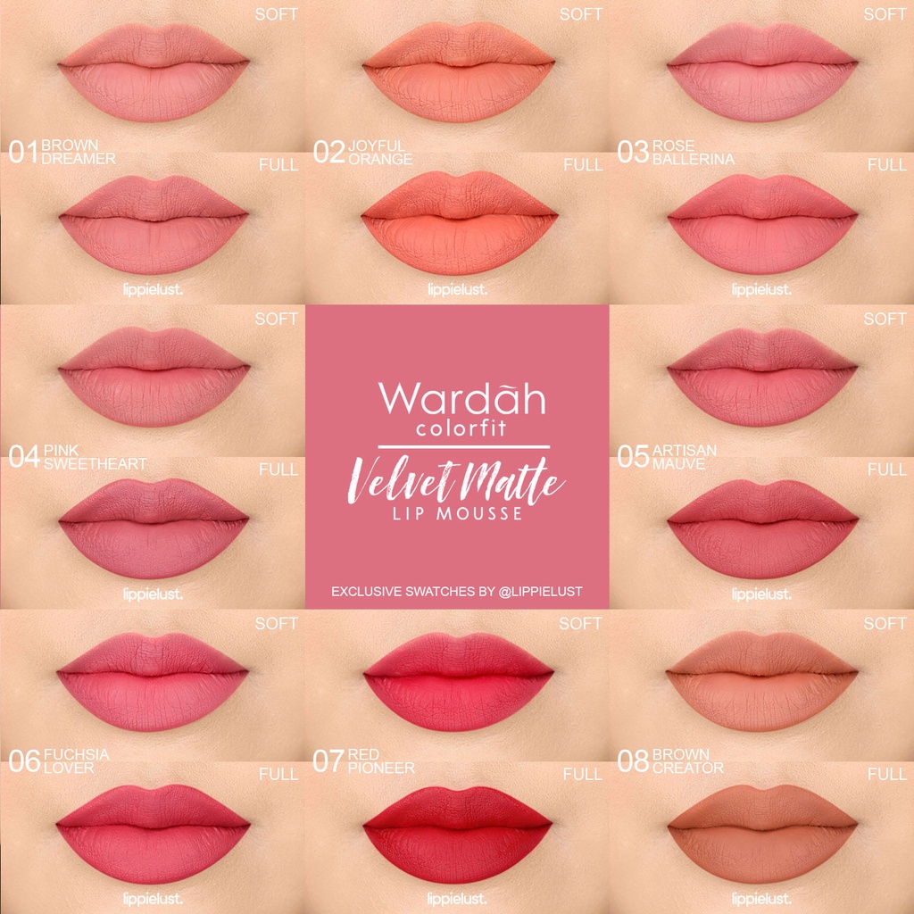 LIPS COLORFIT VELVET MATTE LIP MOUSSE - lipcream wardah - lipcream