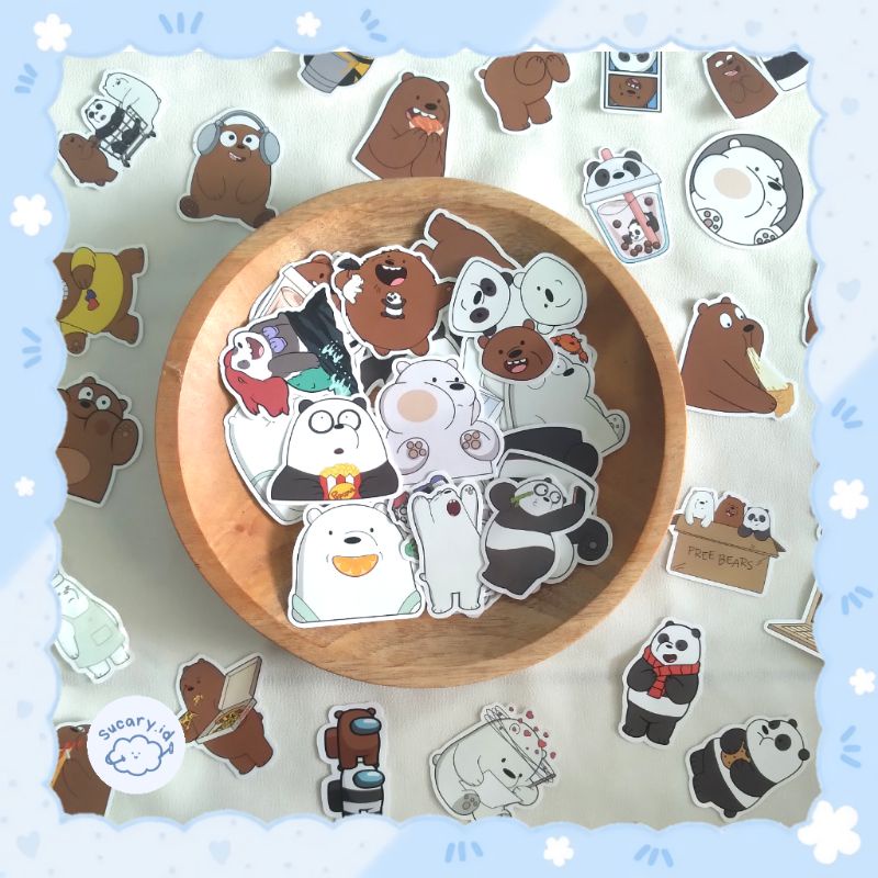 

[TERMURAH] Stiker We Bare Bears | Stiker Beruang | Stiker Lucu | Stiker Anti Air | Stiker Vnyl | We Bare Bears Stickers | Sticker Tumblr | Stiker Case | Stiker Laptop | Stiker Aesthetic | Stiker Estetik | Cute Stiker | Stiker Kartun